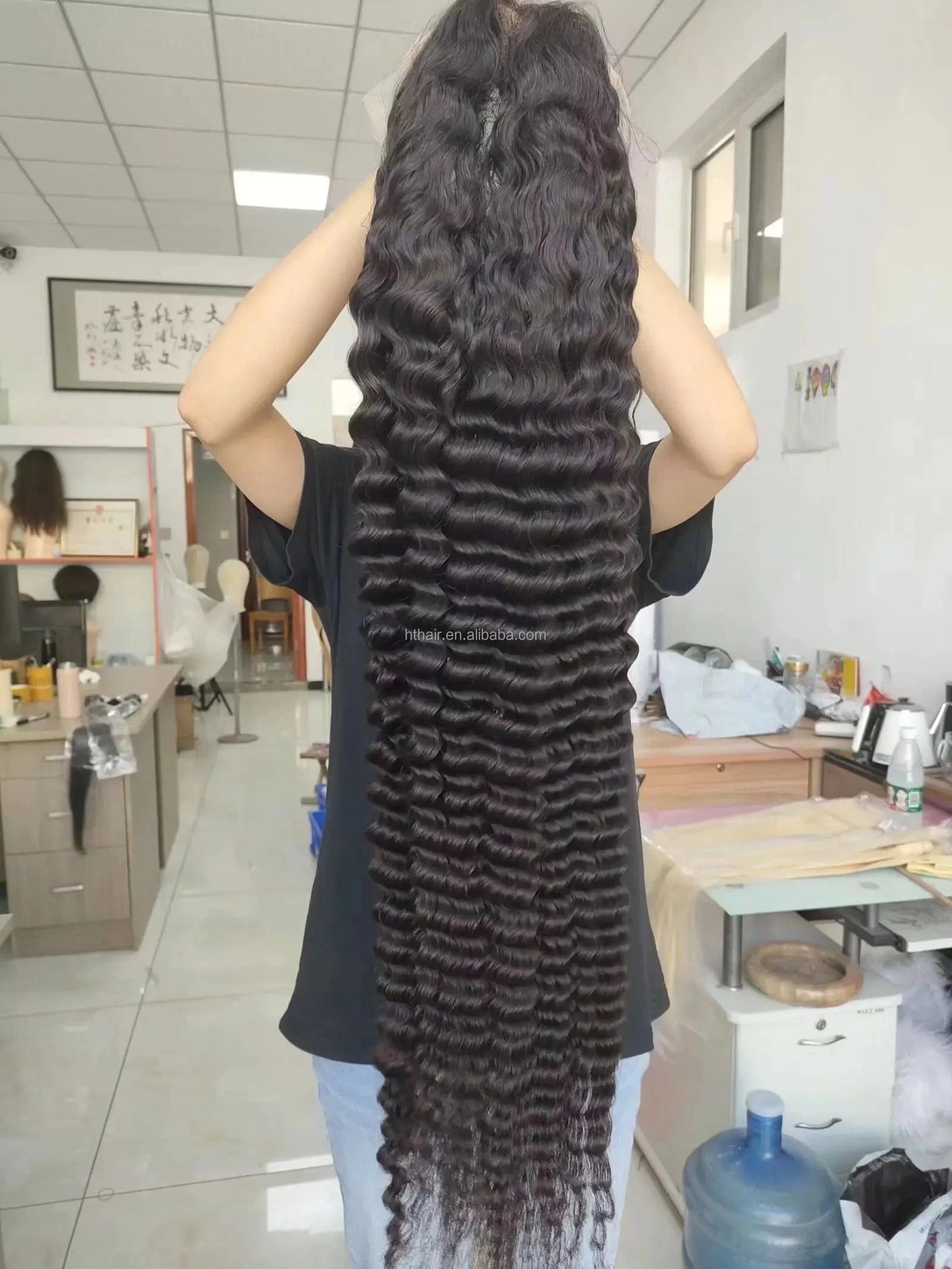 Lace Wig Women,lace Front Deep Wave Wig Brazilian Hair Transparent 13x6 Hd for Black Wholesale 40 Inch Long Swiss Lace 40inch