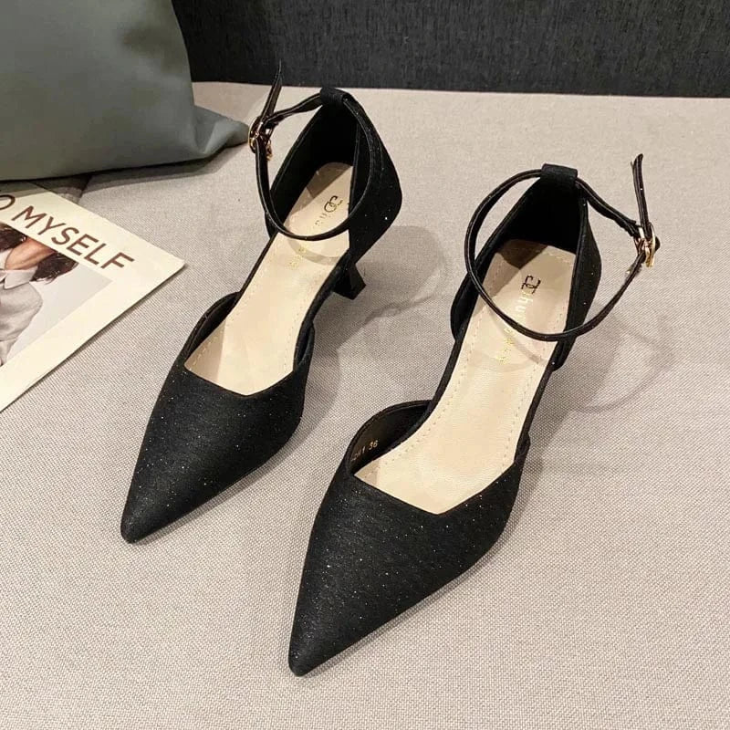 Ladies sandals INS glitter fashion stiletto girls high heels sandals ladies new fashionable sandals