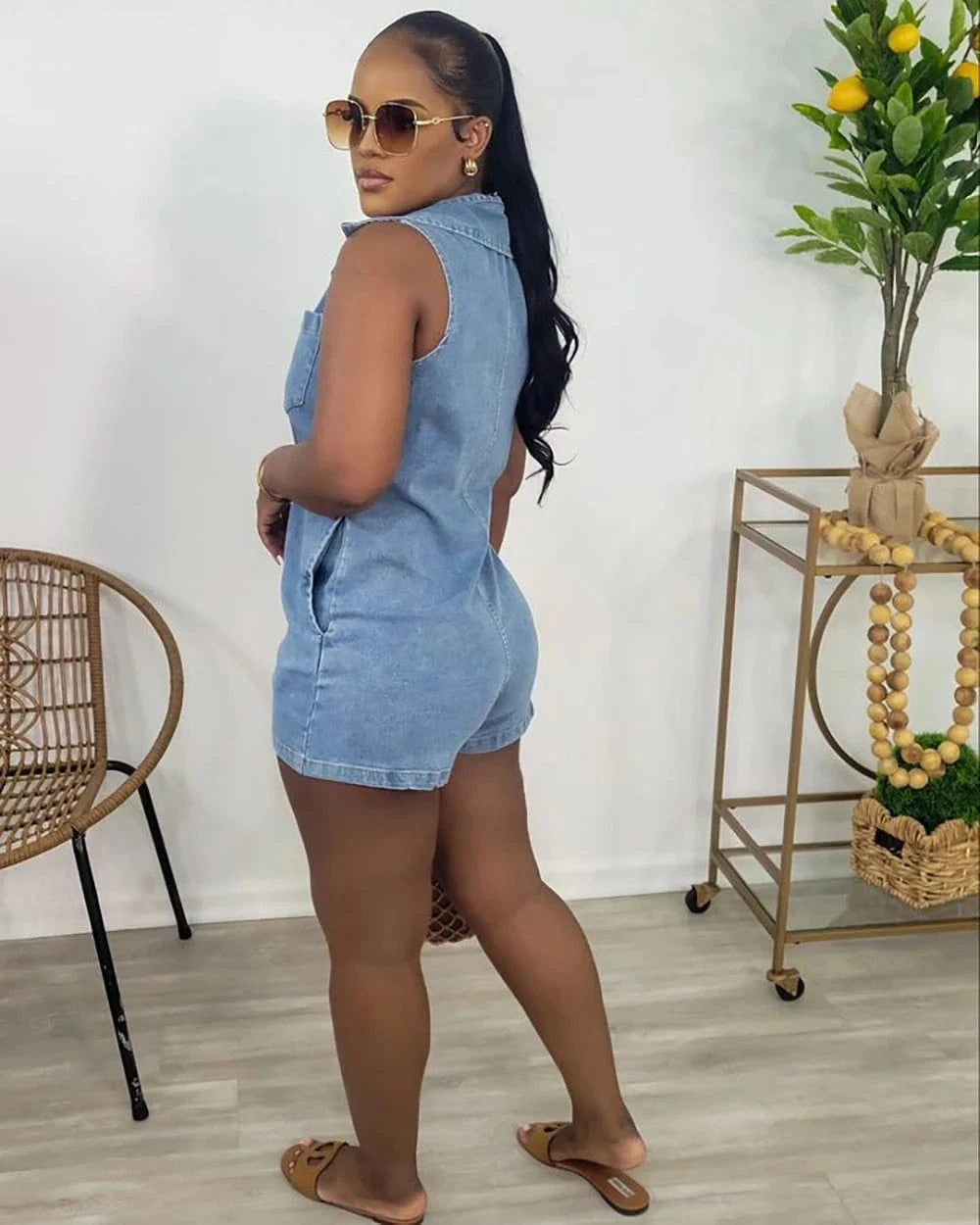 Ladies sexy jumpsuit jeans skinny cute rompers and jumpsuits for women jeans