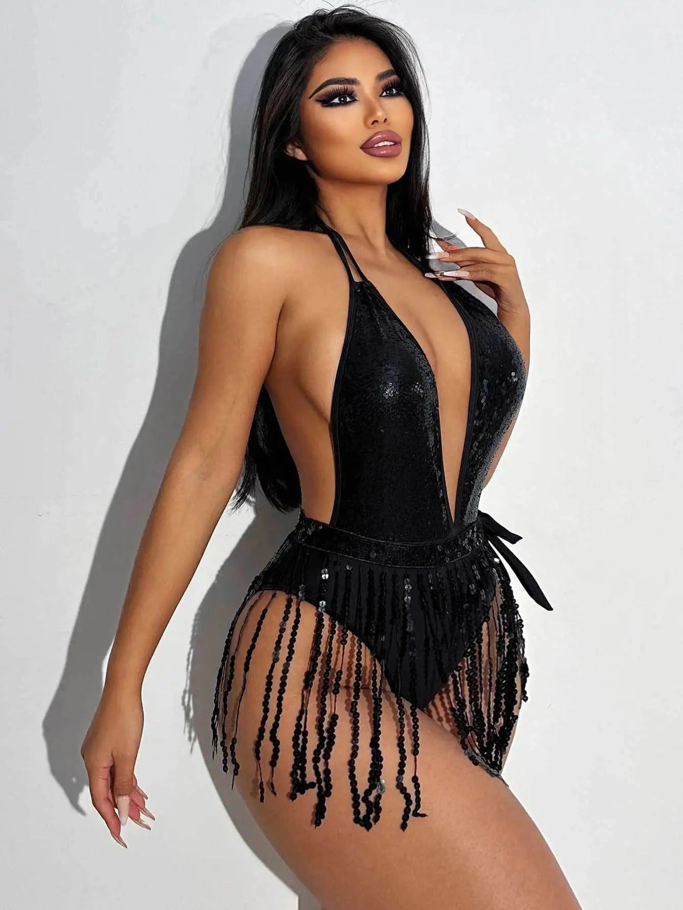 Ladies sexy mature beachwear high waist fashion show swimsuits for women 2024