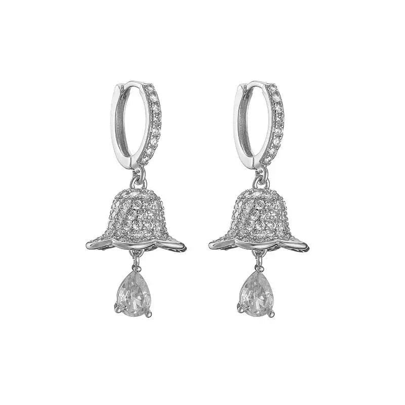 lady/girl / H Christmas fashion beautiful festive atmosphere colorful synthetic zircon earrings ED1001