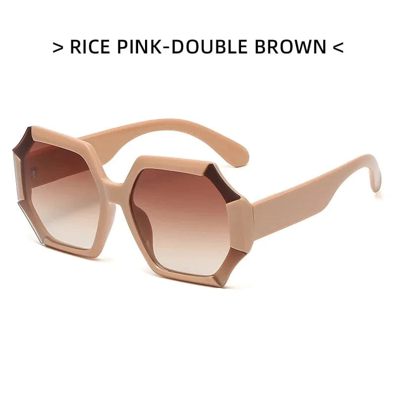 large frame gradient sunglasses / C3 2024 New arrival wholesale customizable luxury designer candy color irregular sunshades retro large frame gradient sunglasses