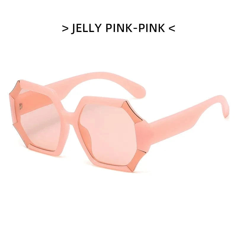 large frame gradient sunglasses / C5 2024 New arrival wholesale customizable luxury designer candy color irregular sunshades retro large frame gradient sunglasses