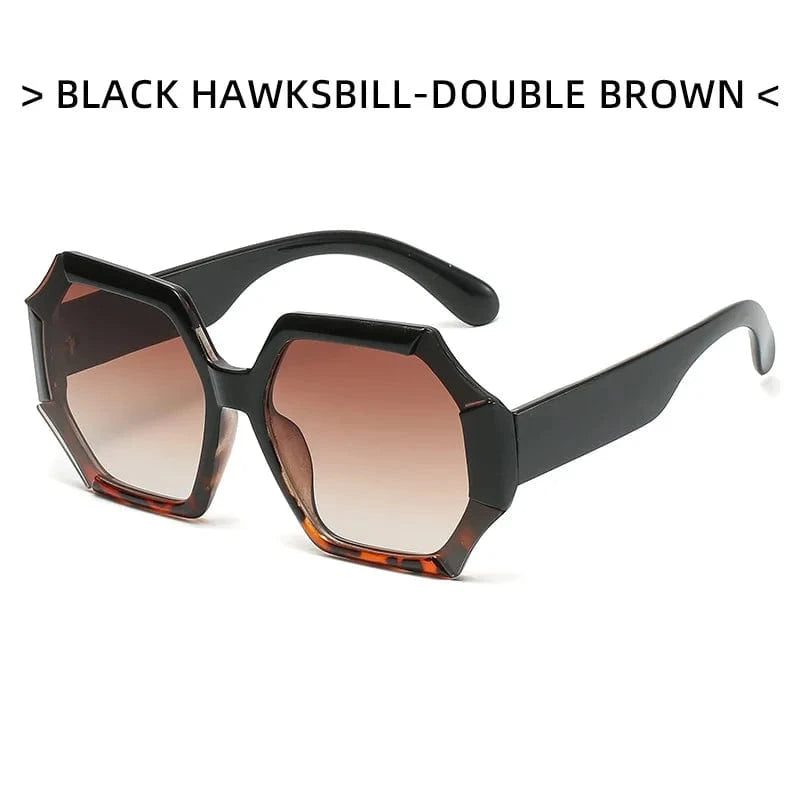 large frame gradient sunglasses / C7 2024 New arrival wholesale customizable luxury designer candy color irregular sunshades retro large frame gradient sunglasses