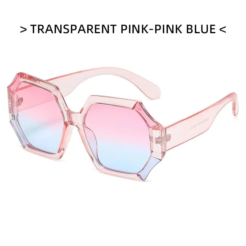 large frame gradient sunglasses / C8 2024 New arrival wholesale customizable luxury designer candy color irregular sunshades retro large frame gradient sunglasses
