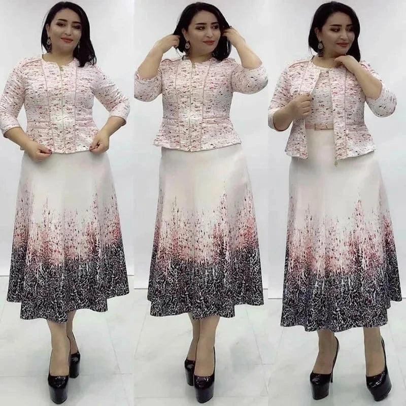 Latest design hot sale two-piece set african tops and skirt sets for women