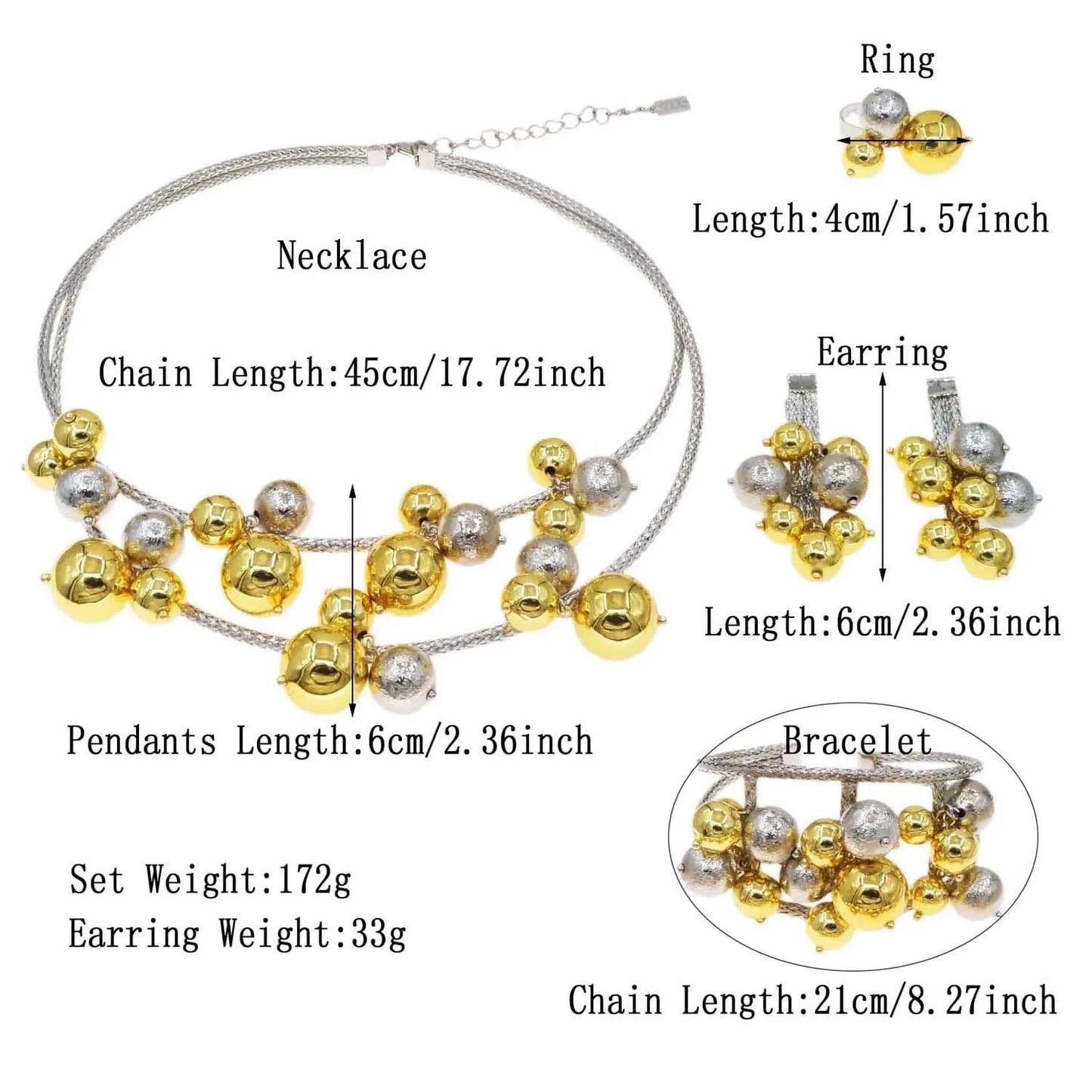 Latest Hot Sale Popular Wedding Party Gift Birthday Brasil Dubai Jewels Gold Plated necklace bracelet earrings ring jewelry