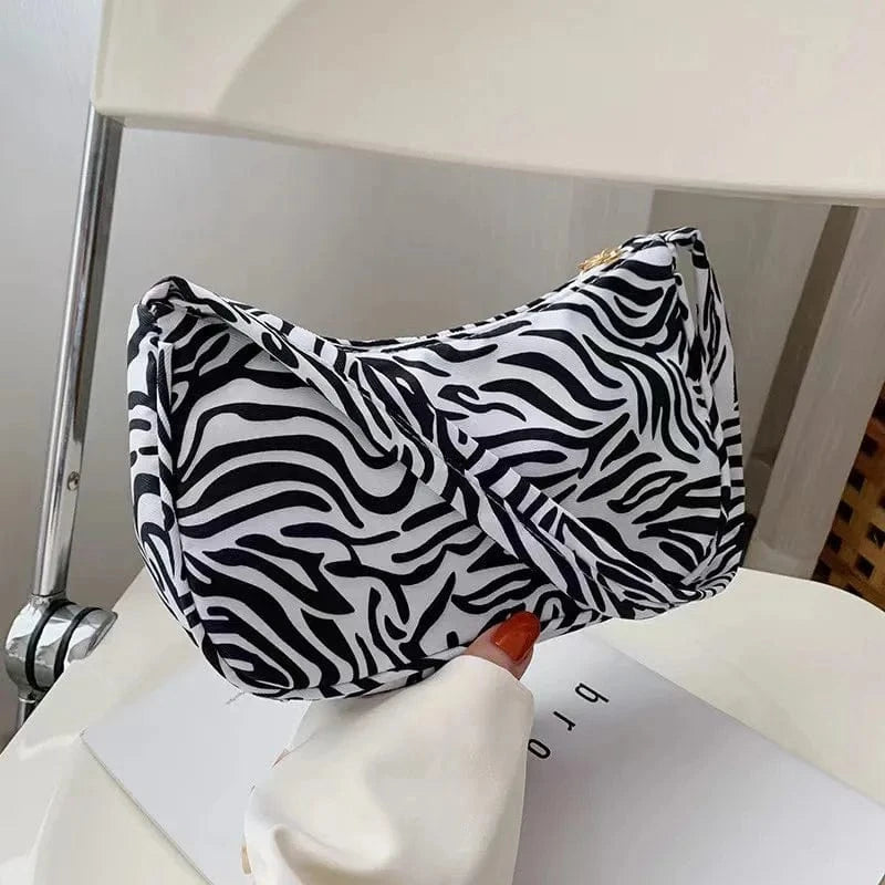 leopard print New ladies bag 2023 personalized printed pattern underarm shoulder handbagZebra leopard print Ladies exquisite handbag