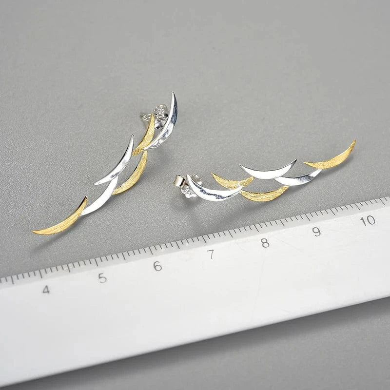 LFJB0243E lotusfun Vintage Drop Earrings Creative Women Gifts Real 925 Sterling Silver Jewelry Dangle Moon Earrings fine jewelry for women