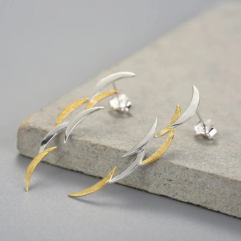 LFJB0243E lotusfun Vintage Drop Earrings Creative Women Gifts Real 925 Sterling Silver Jewelry Dangle Moon Earrings fine jewelry for women