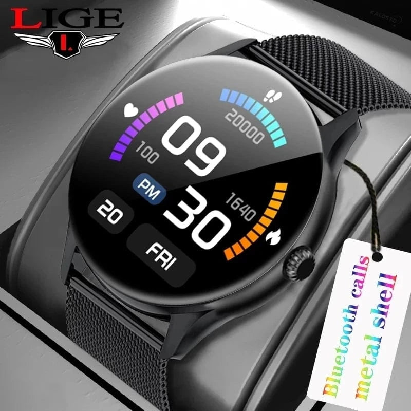 LIGE 2022 New LIGE Smart Watch Men Full Touch Screen Sports Fitness Watch IP67 Waterproof For Android ios smartwatch Women