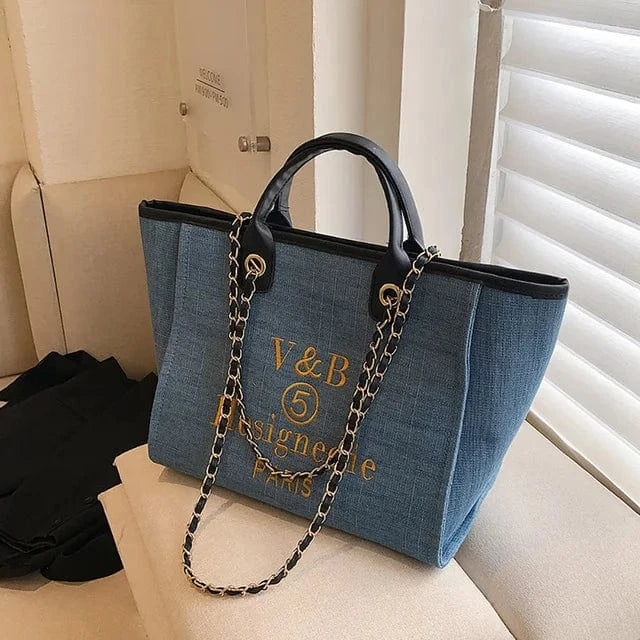 light blue Handbags Women's Bag Shoulder Crossbody for Designer Messenger Large Luxury Female Portable Zipper Canvas Girl Tote Bags