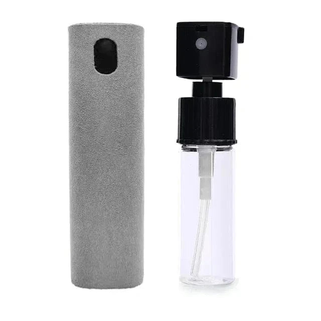 LightGrey(no liquid) 4in1 Microfiber Screen Cleaner Spray Bottle for Mobile Phone Ipad Computer Microfiber Polish Cloth Wipe Cleaning Glasses Wipes