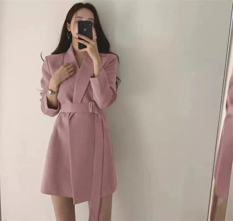 Liu Ming Autumn 2024 New Fashion Korean Style Casual Loose Women Office Lady Elegant Blazers Jacket Coats