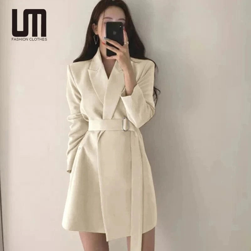 Liu Ming Autumn 2024 New Fashion Korean Style Casual Loose Women Office Lady Elegant Blazers Jacket Coats