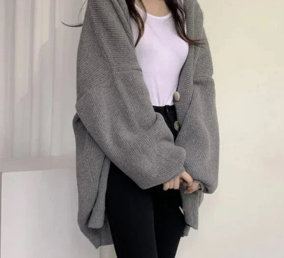 Liu Ming Cheap Wholesale Winter Women Clothing Casual 2023 Fashion Long Sleeve Loose Knitted Oversized Cardigan Sweater Coat