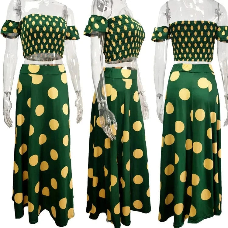 Liu Ming Fashion Sexy Women Birthday Party Clothes Printed Long Clothing Casual Midi Dress