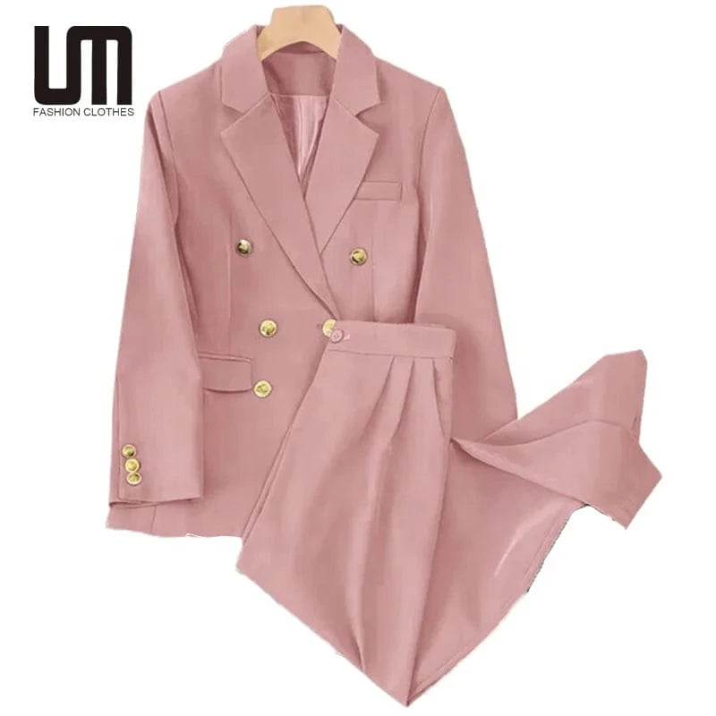 Liu Ming Fashion Wholesale Spring Autumn Women High End Blazer 2 Piece Pants Set