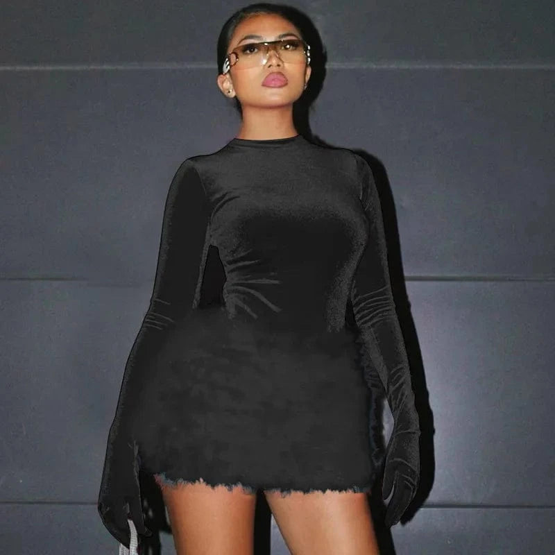 Liu Ming New Arrivals Autumn 2024 Trending Women Clothing Long Sleeve Bodysuit Club Party Birthday Mini Skirts Two Piece Sets
