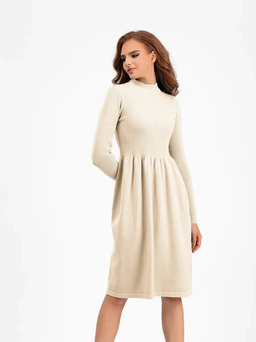 Liu Ming New Arrivals Clothing Sexy Streetwear Party Knitted Pleated Bodycon Midi Dress For Women