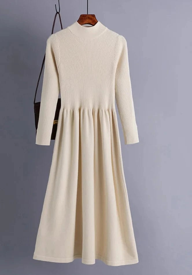 Liu Ming New Arrivals Clothing Sexy Streetwear Party Knitted Pleated Bodycon Midi Dress For Women