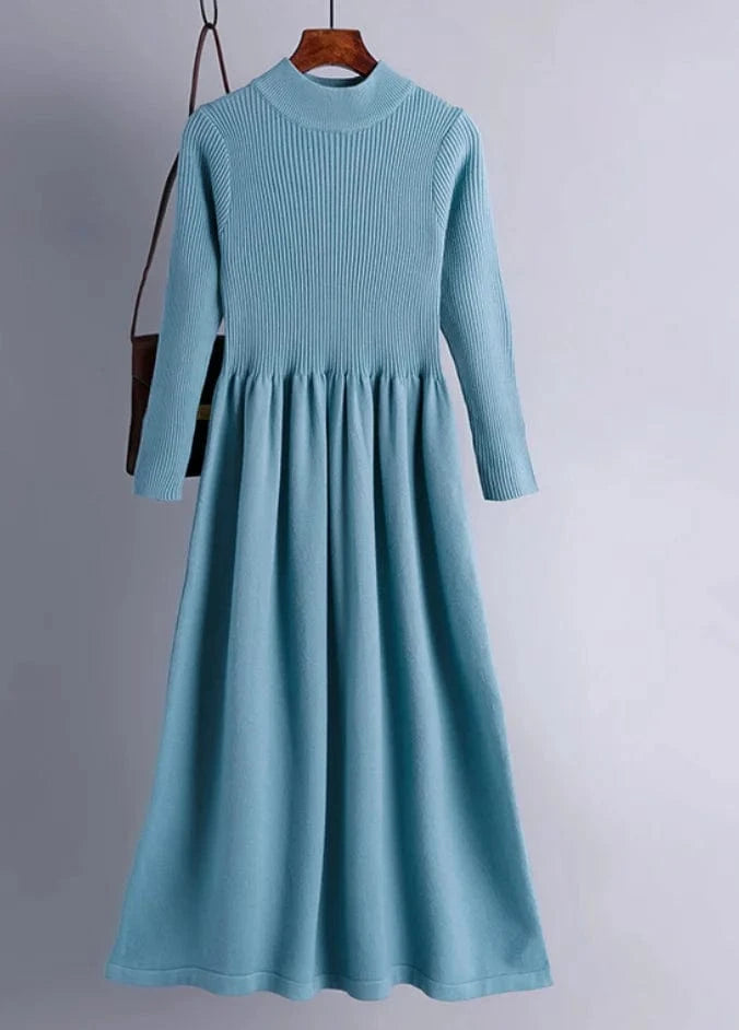 Liu Ming New Arrivals Clothing Sexy Streetwear Party Knitted Pleated Bodycon Midi Dress For Women