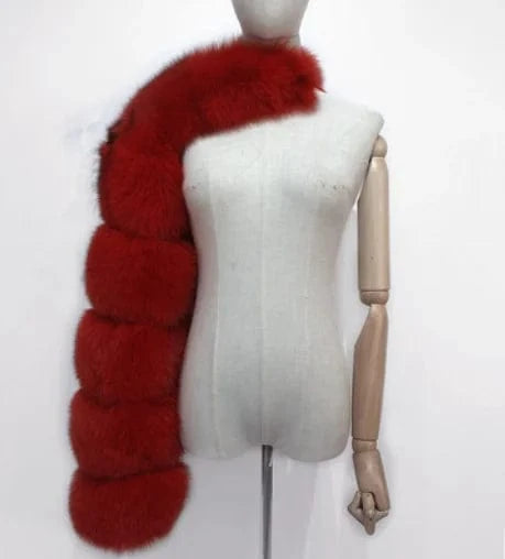 Liu Ming New Arrivals Women Faux Fox Fur One Sleeve Fashion Luxury Lady Winter Fur Warm Plus Size Coats