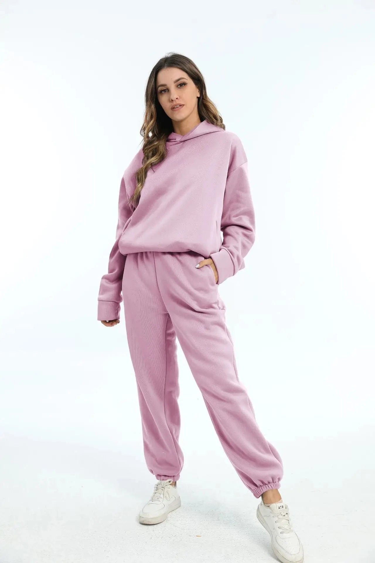 Liu Ming Trending Products Autumn Winter Women Casual Hoodies Sports Sweatshirts Pullover Sweatpants 2 Pieces Set