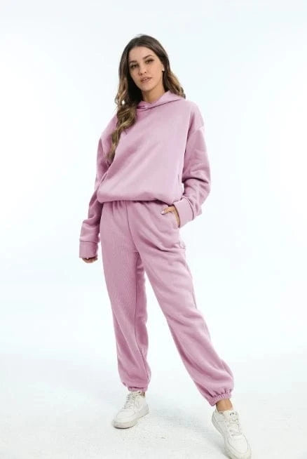 Liu Ming Trending Products Autumn Winter Women Casual Hoodies Sports Sweatshirts Pullover Sweatpants 2 Pieces Set
