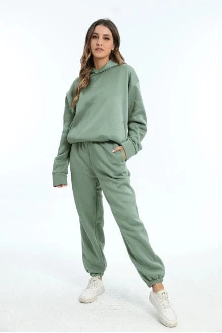 Liu Ming Trending Products Autumn Winter Women Casual Hoodies Sports Sweatshirts Pullover Sweatpants 2 Pieces Set