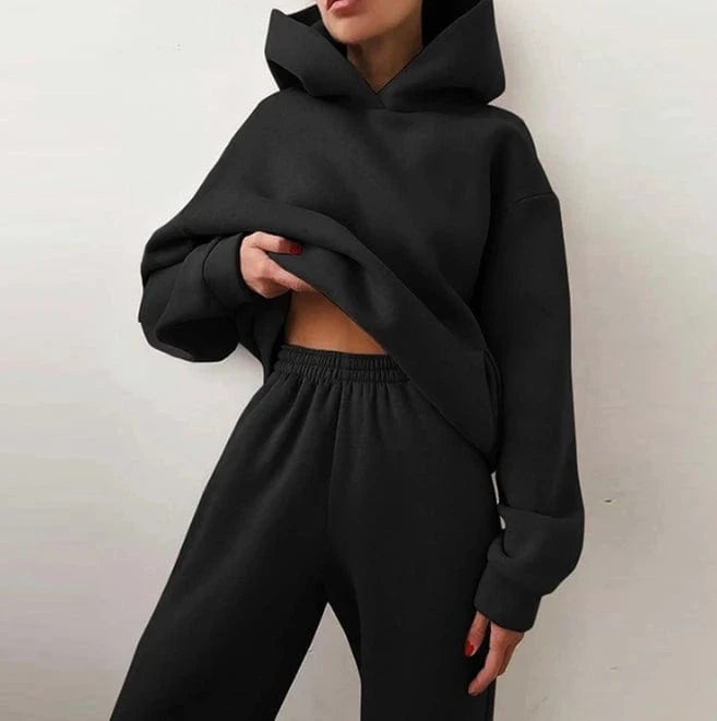 Liu Ming Trending Products Autumn Winter Women Casual Hoodies Sports Sweatshirts Pullover Sweatpants 2 Pieces Set