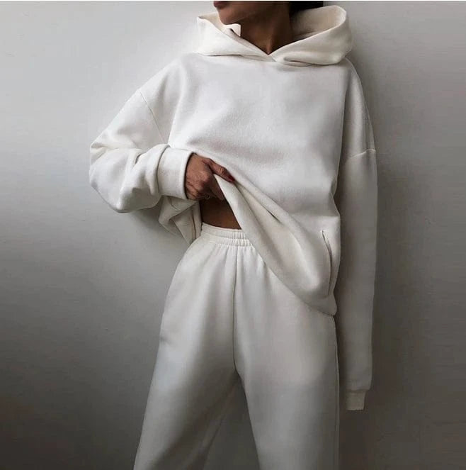 Liu Ming Trending Products Autumn Winter Women Casual Hoodies Sports Sweatshirts Pullover Sweatpants 2 Pieces Set