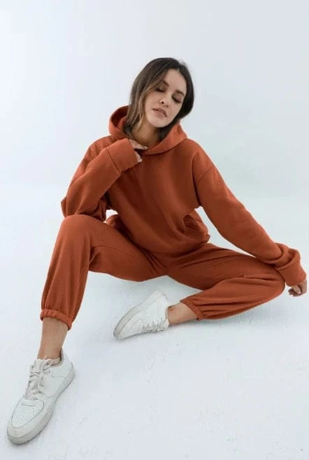 Liu Ming Trending Products Autumn Winter Women Casual Hoodies Sports Sweatshirts Pullover Sweatpants 2 Pieces Set