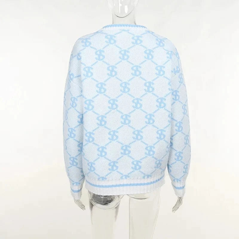 Liu Ming Winter Women Fashion New Product Casual Money Dollar Printed Pullover Sweater