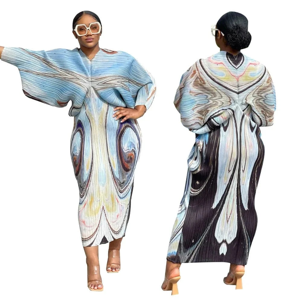 long dress Women’s Long Sleeve V-Neck Polyester Knee-Length Dress