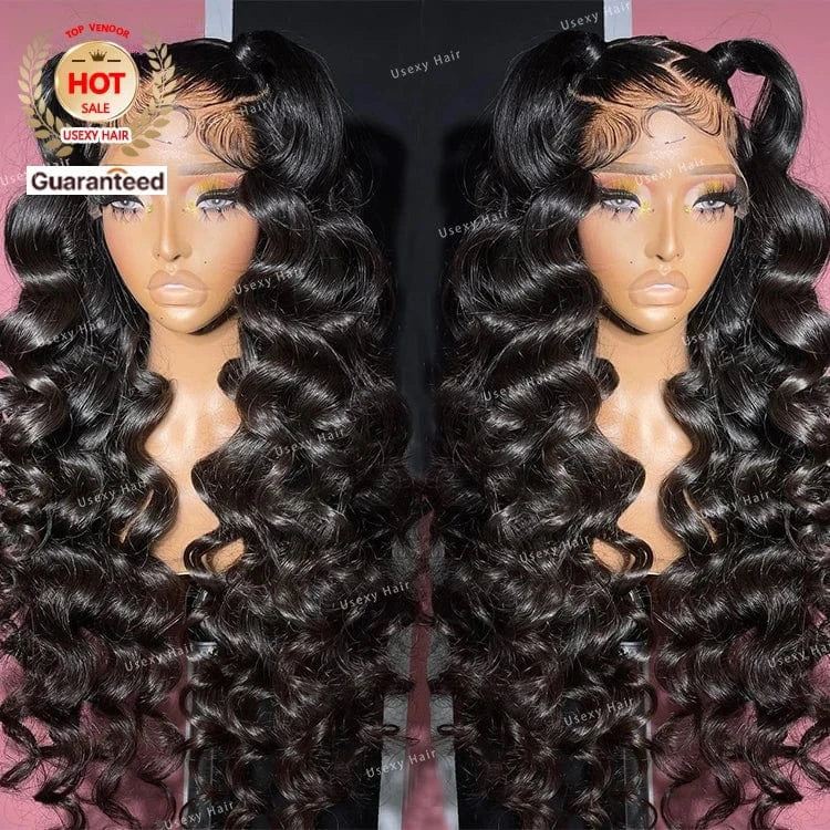 Loose wave wig / 10"Sample Hair(send inquiry for different colors 34 36 40 Inch 613 Blonde Colored Body Wave Full Frontal HD Transparent 13x4 13x6 Lace Human Hair Wigs Lace Front Wigs For Women