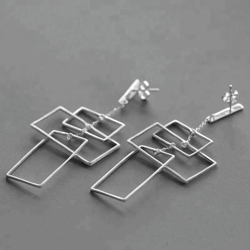 lotusfun Lotus Fun Unique Handmade Rectangular Shape 18K Gold Plated 925 Sterling Silver Dangle Earrings For Women Wedding Jewelry fine jewelry for women