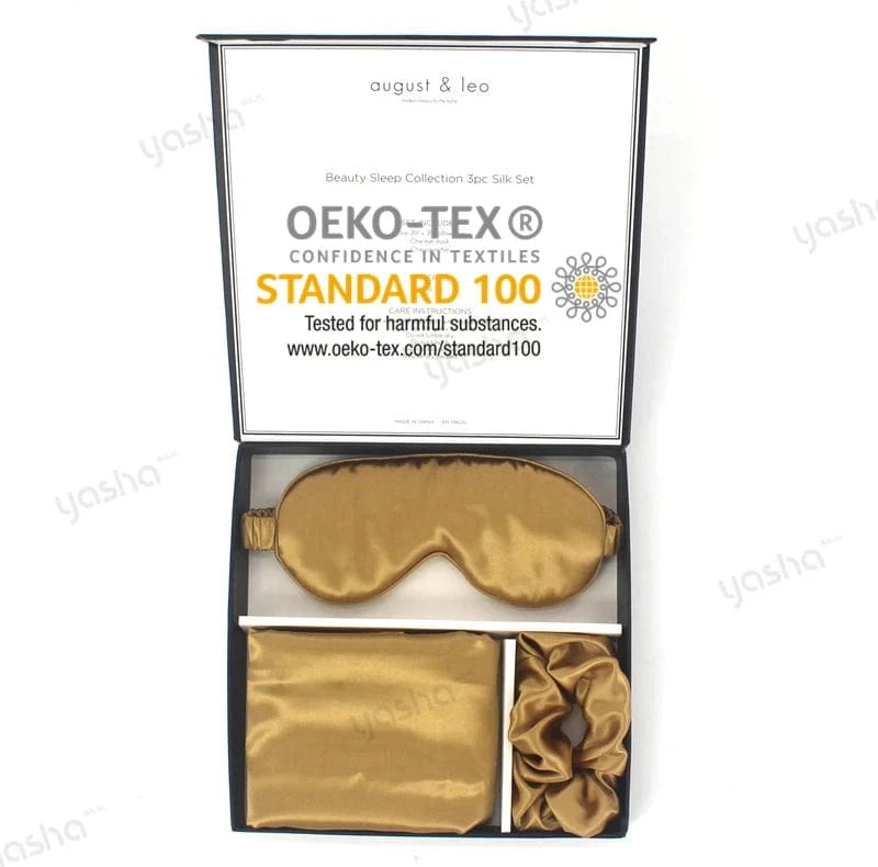 Luxurious Silk Pillowcase and Eye Mask Set