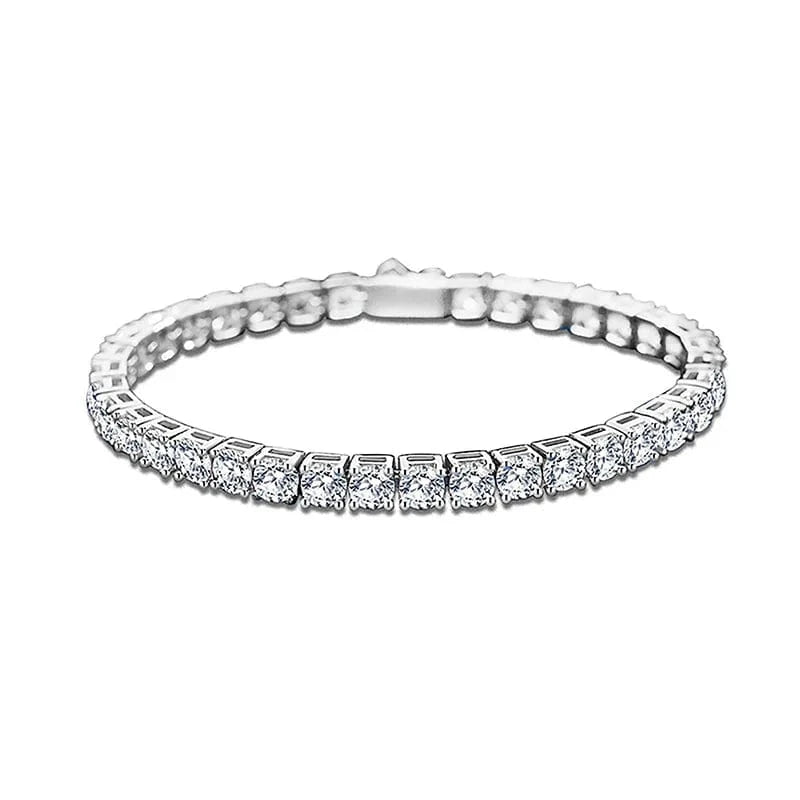 Luxury 2.5-5mm Moissanite Diamond Tennis Bracelet Women Moissanite Bracelet Men Moissanite Jewelry 925 Silver Jewelry