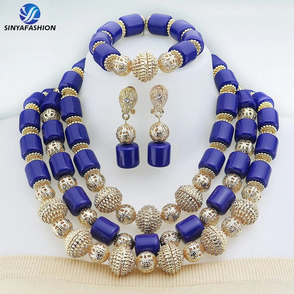 Luxury African Women’s Beads Jewelry Set