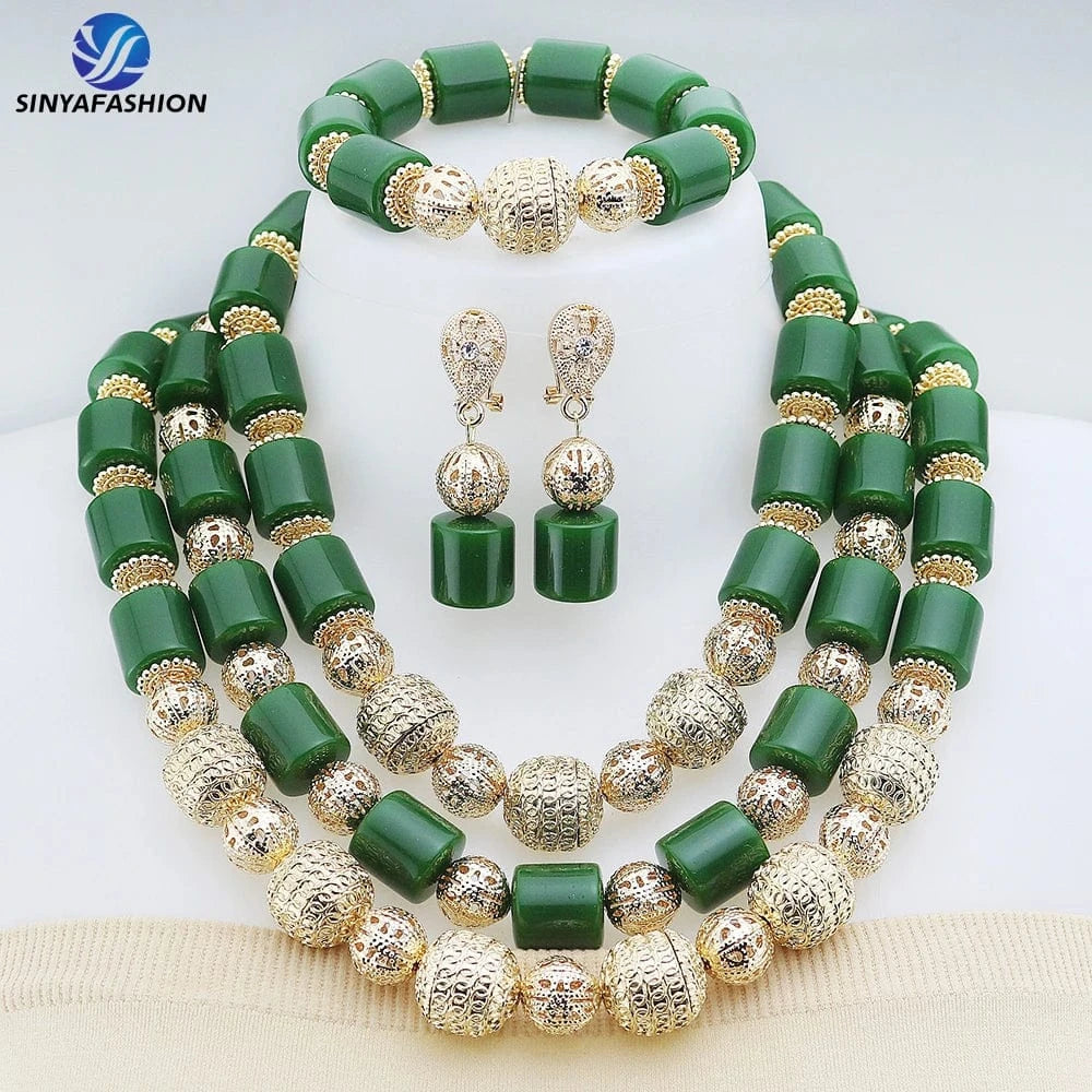 Luxury African Women’s Beads Jewelry Set