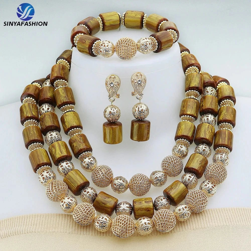 Luxury African Women’s Beads Jewelry Set