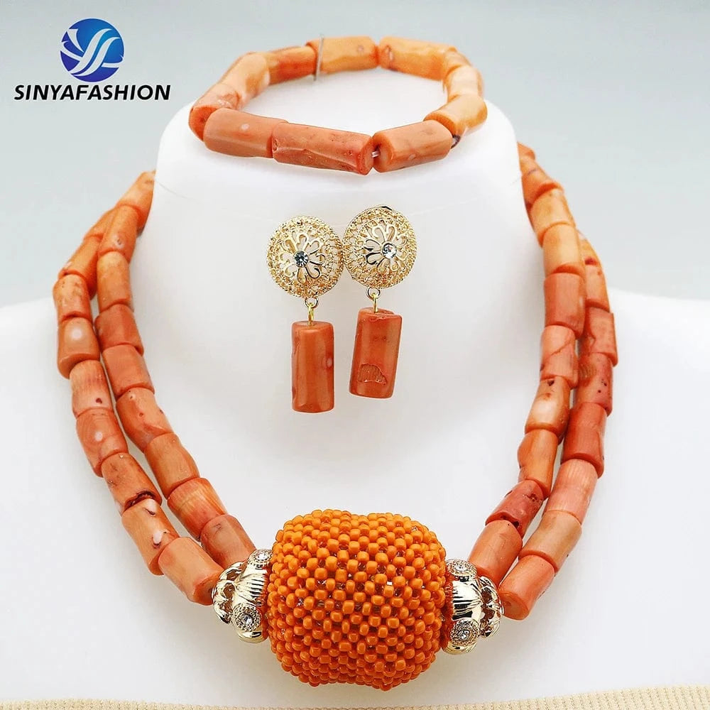 Luxury African Women’s Nigerian Bridal Necklace Set