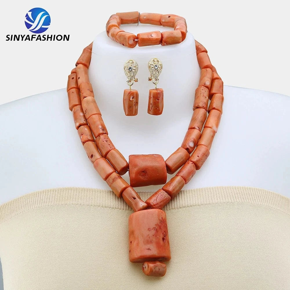 Luxury African Women’s Nigerian Bridal Necklace Set