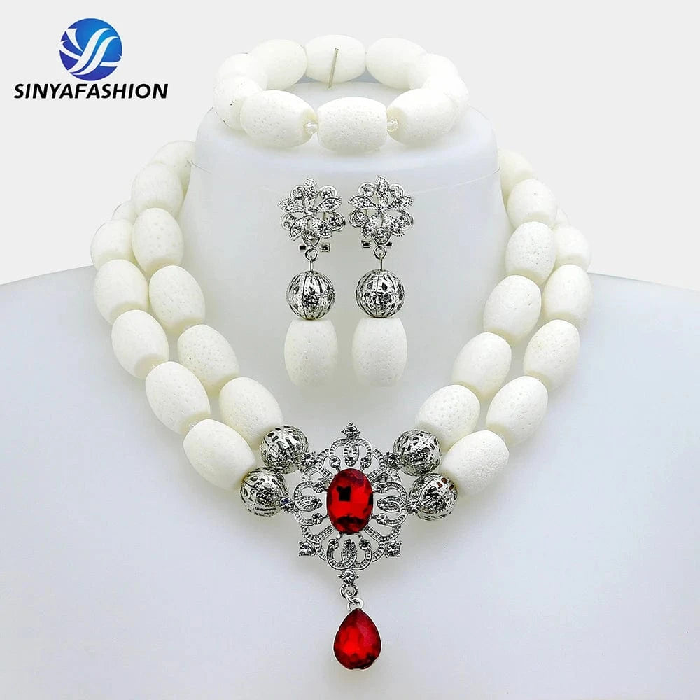 Luxury African Women’s Nigerian Bridal Necklace Set