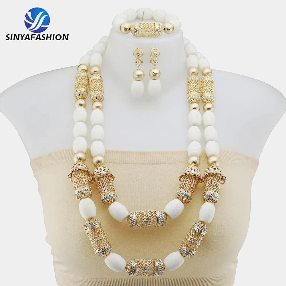Luxury African Women’s Nigerian Bridal Necklace Set