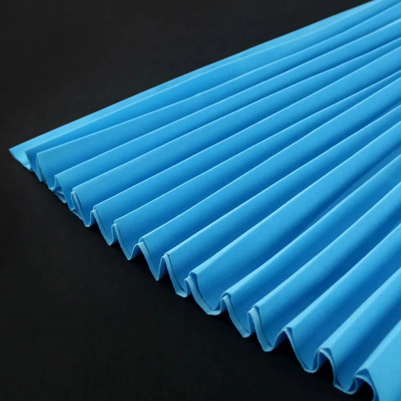 Luxury Blue Dresses for Woman Pleated Flare Sleeve Lace Patchwork Ankle Length Elegant High Quality Female Birthday Party Dress