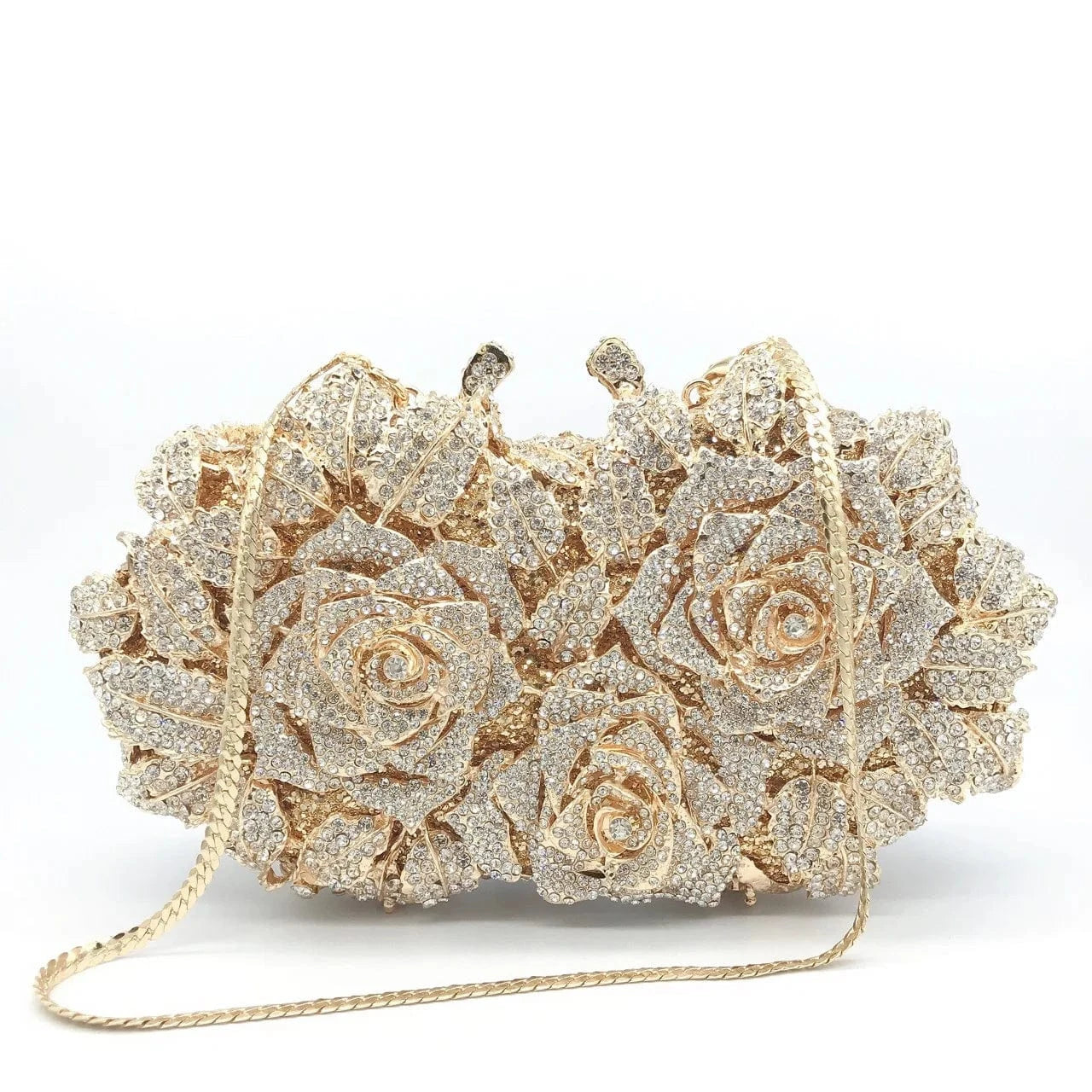 Luxury Crystal Gown Bags Evening Handbags Flower dress Clutch Purse Party Diamond Bag