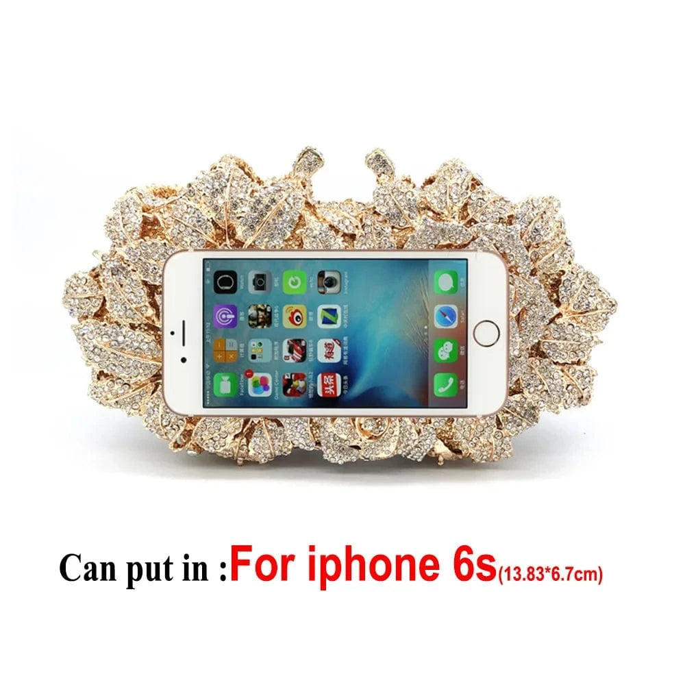 Luxury Crystal Gown Bags Evening Handbags Flower dress Clutch Purse Party Diamond Bag