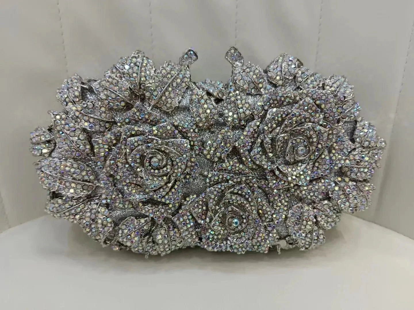 Luxury Crystal Gown Bags Evening Handbags Flower dress Clutch Purse Party Diamond Bag